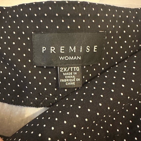 Black Polka Dot Women's Dress Pants - Picture 3 of 3